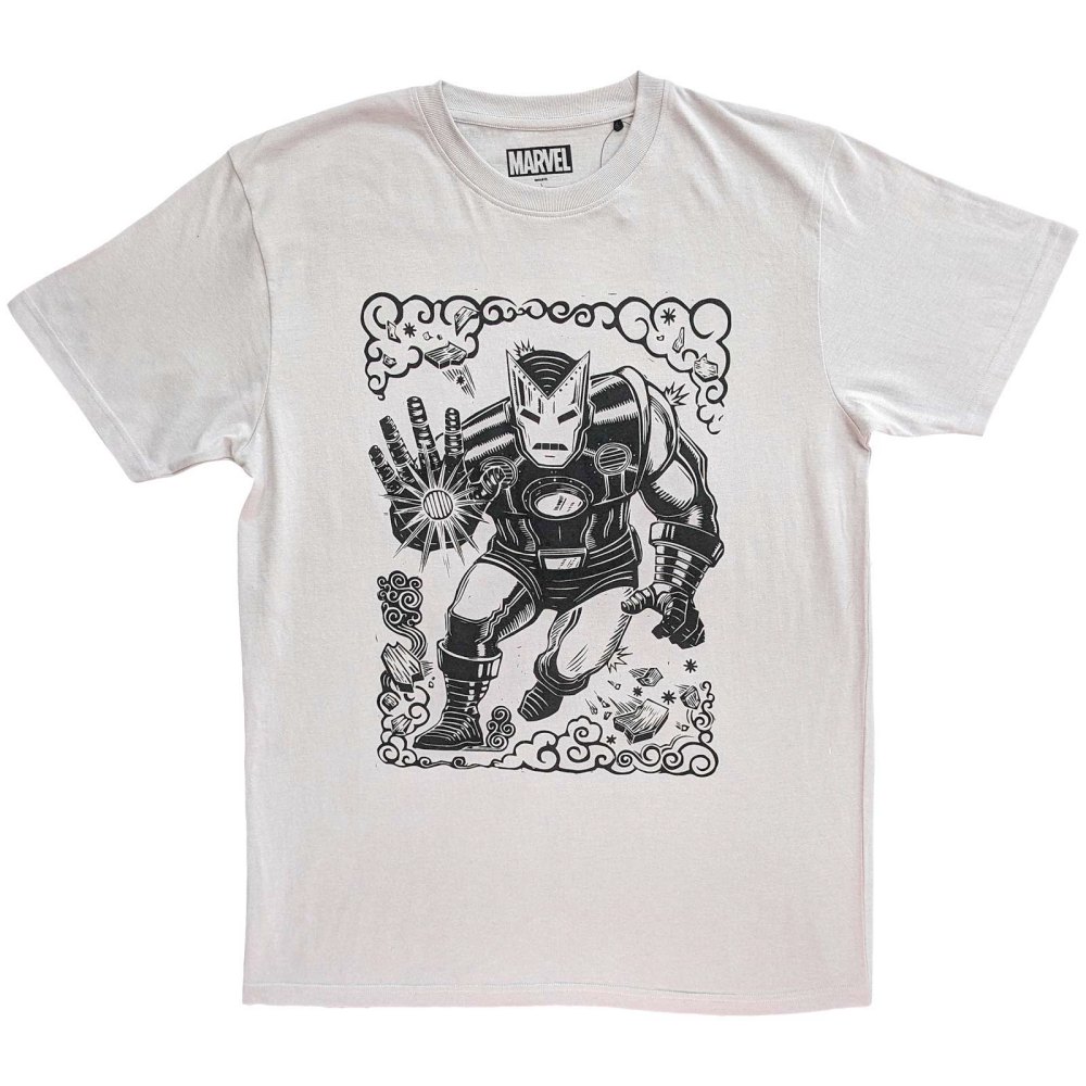 Marvel Iron Man - Sketch Tshirt Homme - Blanc